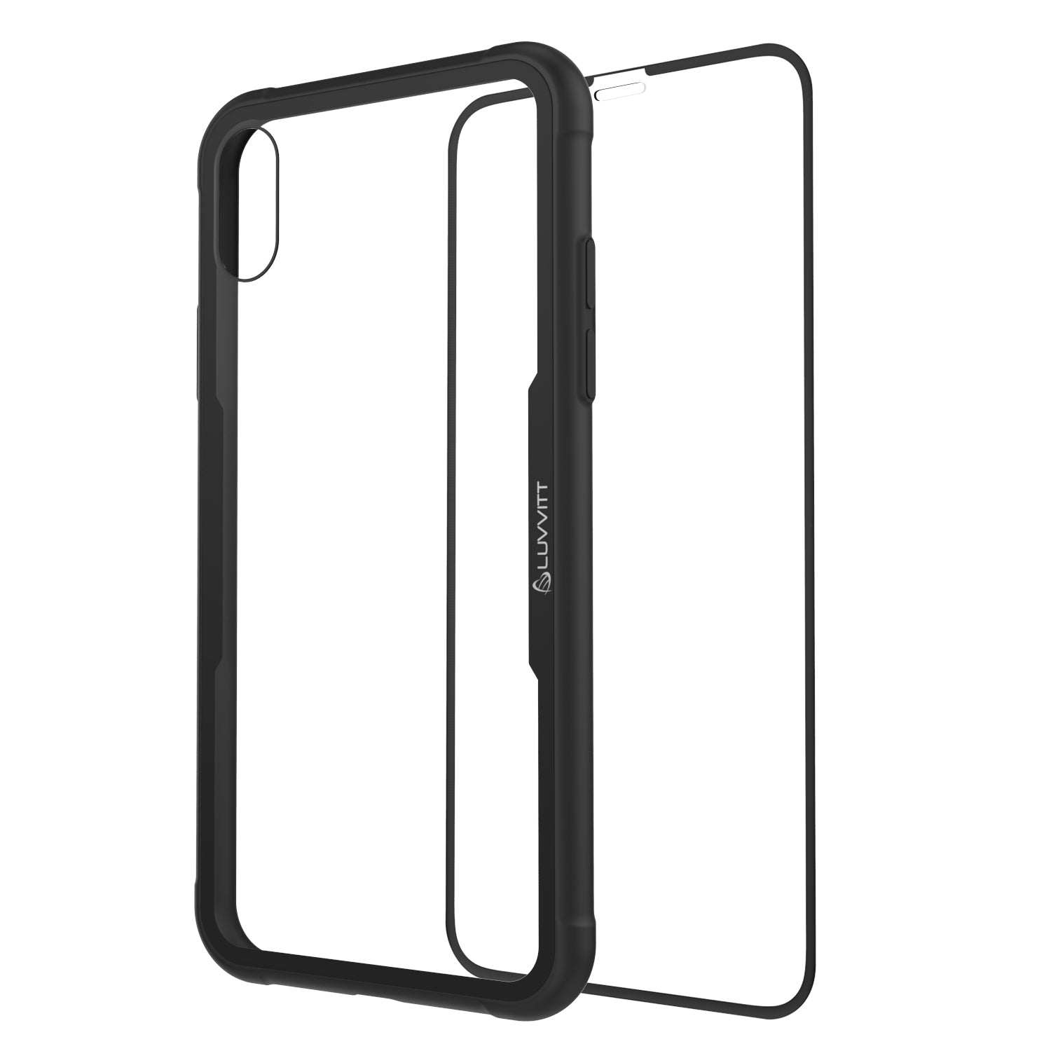 Clearview Case and Tempered Glass Screen Protector for iPhone X / XS - Clear