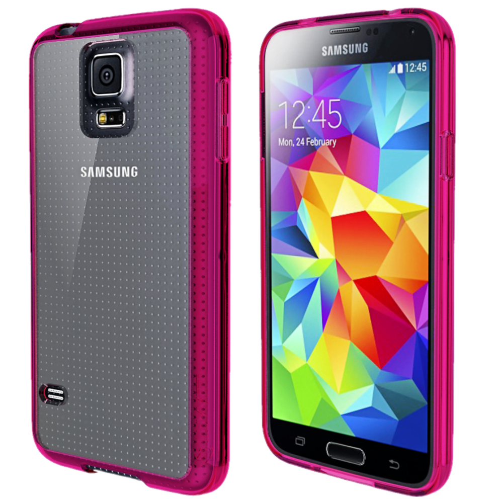 LUVVITT CLEARVIEW Case for Samsung Galaxy S5 | Bumper with Back Cover - Pink