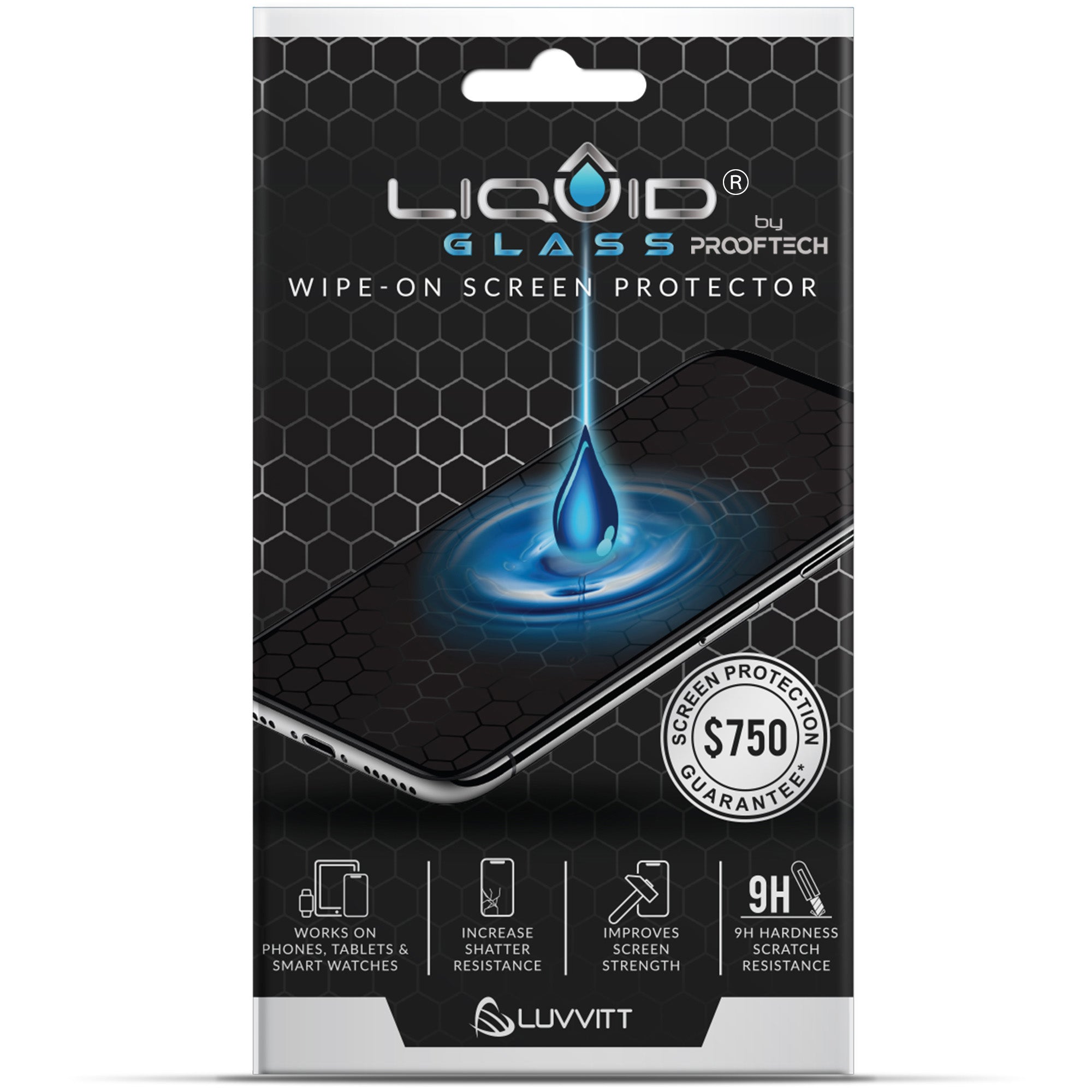 Liquid Glass Screen Protector with $750 Guarantee for All Phones Tablets and Smart Watches