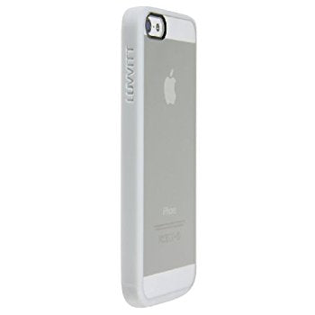 LUVVITT CLEARVIEW Slim Clear Back Case with Bumper for iPhone 5 / 5S - White