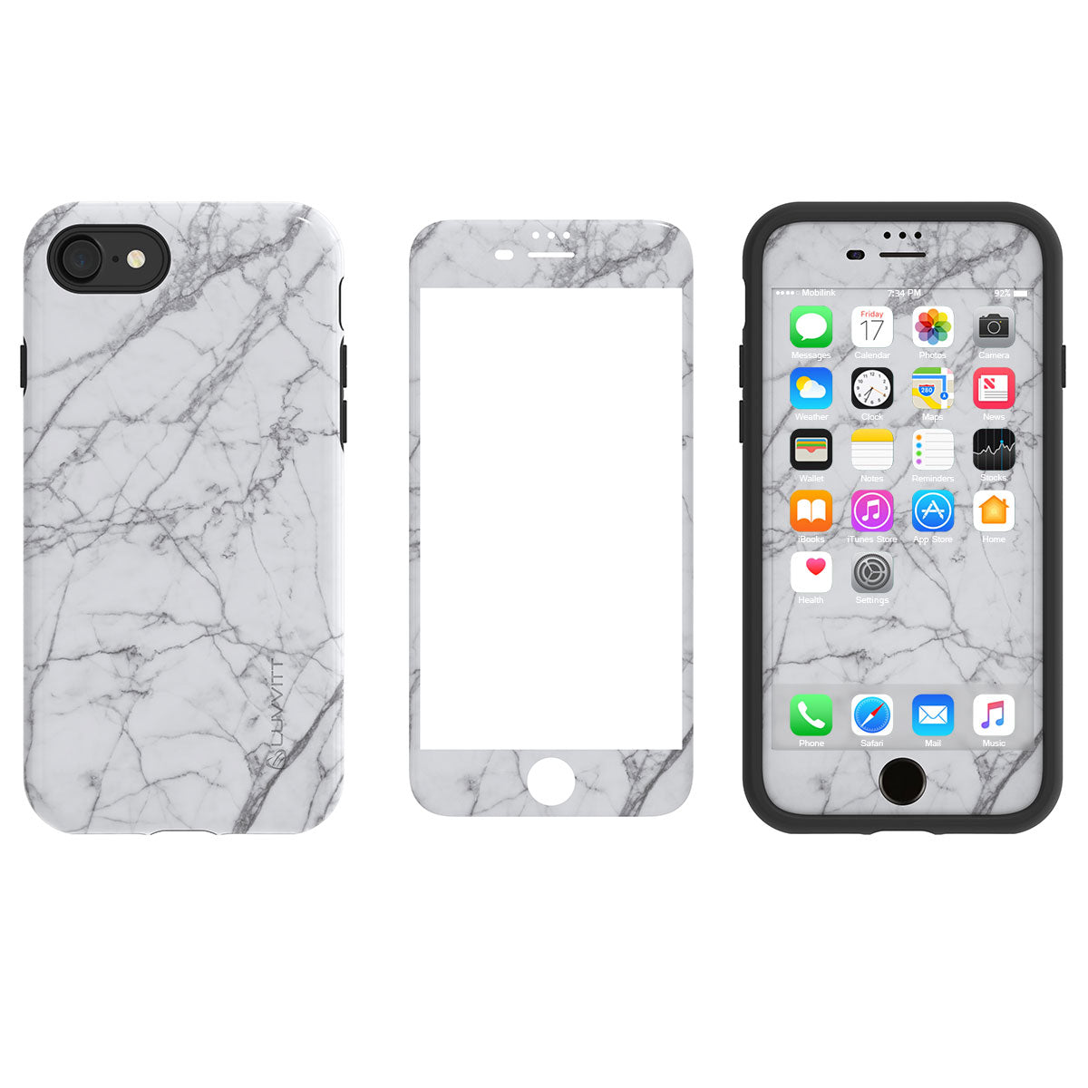 LUVVITT ARTOLOGY Case and Tempered Glass Set for iPhone 7/8 Plus - Bundle P019