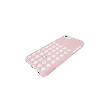 LUVVITT SKINNY Matte Slim Hard Case Back Cover for iPhone 5C with Holes - Pink