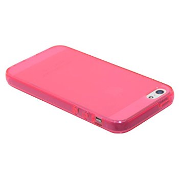 LUVVITT FROST Soft Slim Clear Case / Back Cover for iPhone 5 / 5S - Hot Pink