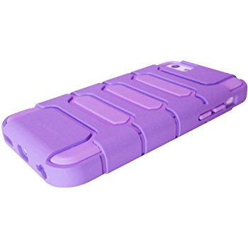 LUVVITT ARMOR SHELL Double Layer Shock Absorbing Case for iPhone 5C - Purple