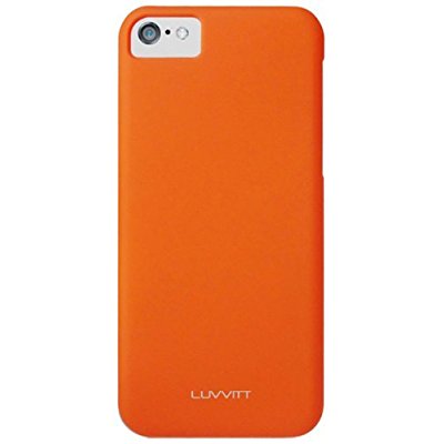 LUVVITT SKINNY Matte Slim Hard Case Back Cover for Apple iPhone 5C - Orange