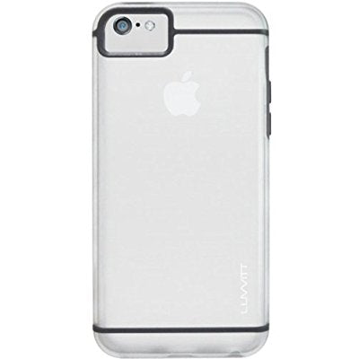 LUVVITT HYBRID Slim Clear Back Case with Bumper for iPhone 5C - Clear / Gray