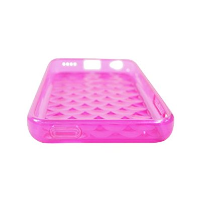 LUVVITT 3D JEWEL Soft Slim TPU Case / Cover for iPhone 5 C - Transparent Pink