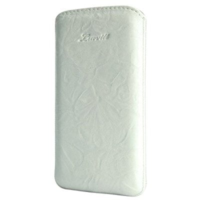 LUVVITT Genuine Leather Pouch for Samsung Galaxy S3 SIII - White