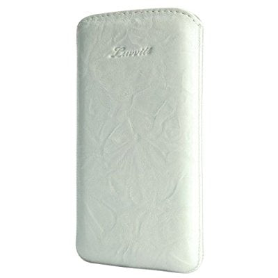 LUVVITT Genuine Leather Pouch for Samsung Galaxy S3 SIII - White