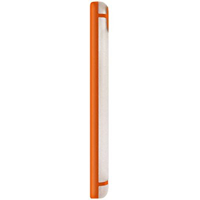 LUVVITT HYBRID Slim Clear Back Case with Bumper for iPhone 5C - Clear / Orange