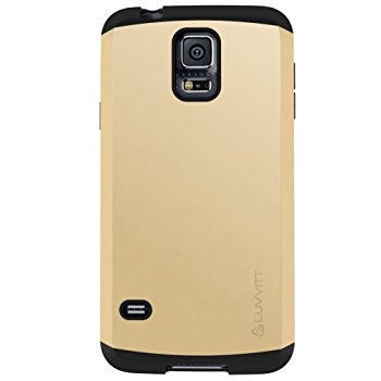 LUVVITT ULTRA ARMOR Galaxy S5 Case | Double Layer Shock Absorbing Case - Gold
