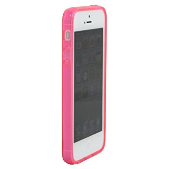 LUVVITT FROST Soft Slim Clear Case / Back Cover for iPhone 5 / 5S - Hot Pink