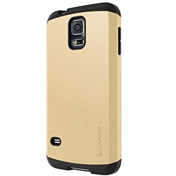 LUVVITT ULTRA ARMOR Galaxy S5 Case | Double Layer Shock Absorbing Case - Gold