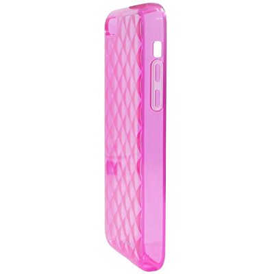 LUVVITT 3D JEWEL Soft Slim TPU Case / Cover for iPhone 5 C - Transparent Pink