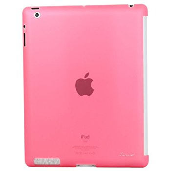 LUVVITT GLAZE Smooth Finish Hard Back Comp.w/Smart Cover for iPad 2/3/4 - Pink