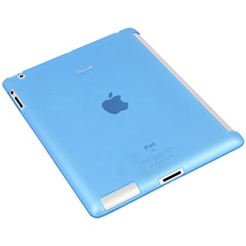 LUVVITT DOLCE Smart Cover Compatible TPU Case (BACK COVER) for iPad 2/3/4 Blue