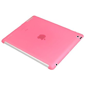 LUVVITT GLAZE Smooth Finish Hard Back Comp.w/Smart Cover for iPad 2/3/4 - Pink