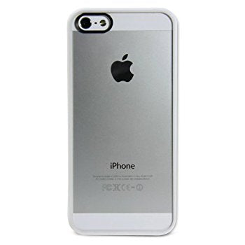 LUVVITT CLEARVIEW Slim Clear Back Case with Bumper for iPhone 5 / 5S - White