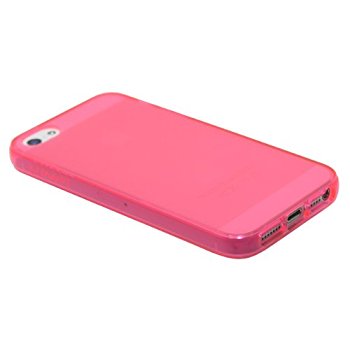 LUVVITT FROST Soft Slim Clear Case / Back Cover for iPhone 5 / 5S - Hot Pink