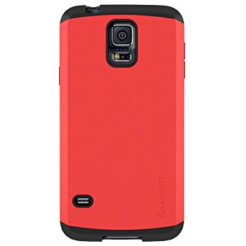 LUVVITT ULTRA ARMOR Galaxy S5 Case Dual Layer Shock Absorbing Case - Black/Red