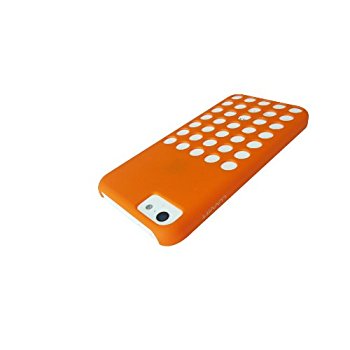 LUVVITT SKINNY Matte Slim Hard Case Back Cover for iPhone 5C w/Holes - Orange
