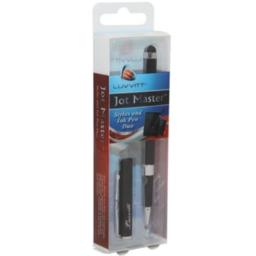 LUVVITT JOT MASTER Stylus and Ink Pen Duo for iPad, iPhone, iPod Touch (Black)