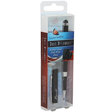 LUVVITT JOT MASTER Stylus and Ink Pen Duo for iPad, iPhone, iPod Touch (Black)