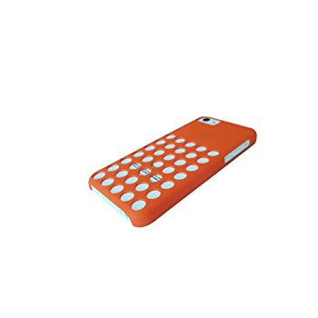 LUVVITT SKINNY Matte Slim Hard Case Back Cover for iPhone 5C w/Holes - Orange