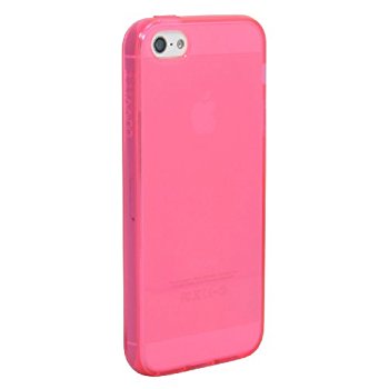 LUVVITT FROST Soft Slim Clear Case / Back Cover for iPhone 5 / 5S - Hot Pink