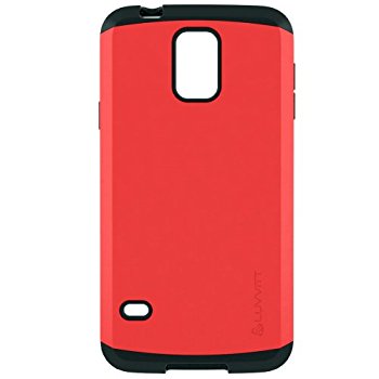 LUVVITT ULTRA ARMOR Galaxy S5 Case Dual Layer Shock Absorbing Case - Black/Red
