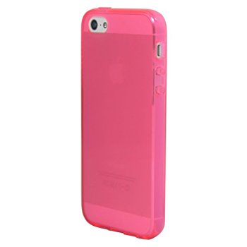 LUVVITT FROST Soft Slim Clear Case / Back Cover for iPhone 5 / 5S - Hot Pink