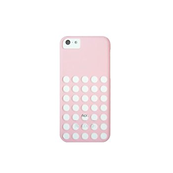 LUVVITT SKINNY Matte Slim Hard Case Back Cover for iPhone 5C with Holes - Pink