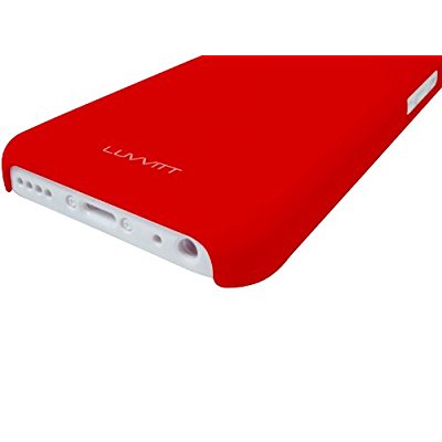 LUVVITT SKINNY Matte Slim Hard Case Back Cover for Apple iPhone 5C - Red