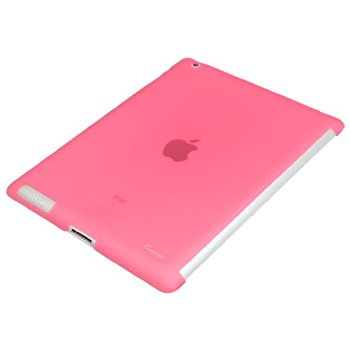 LUVVITT GLAZE Smooth Finish Hard Back Comp.w/Smart Cover for iPad 2/3/4 - Pink