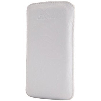 LUVVITT Genuine Leather Pouch for Samsung Galaxy S4 - White
