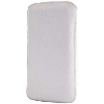 LUVVITT Genuine Leather Pouch for Samsung Galaxy S4 - White