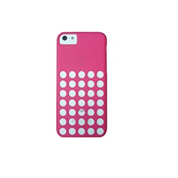 LUVVITT SKINNY Matte Slim Hard Case Back Cover for iPhone 5C w/Holes Hot Pink