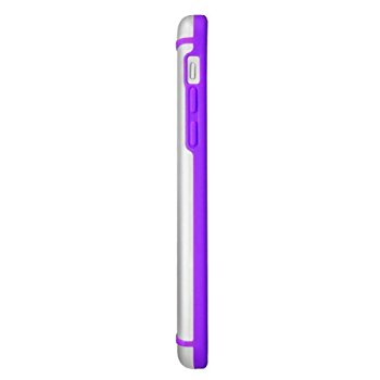 LUVVITT HYBRID Slim Clear Back Case with Bumper for iPhone 5C - Clear / Purple