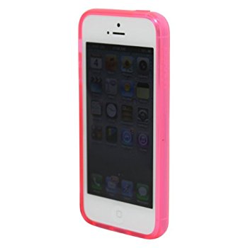 LUVVITT FROST Soft Slim Clear Case / Back Cover for iPhone 5 / 5S - Hot Pink