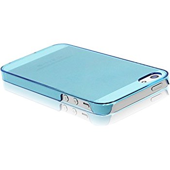 LUVVITT CRYSTAL VIEW Hard Shell Back Hard Case for iPhone 5 / 5S Crystal Clear Blue