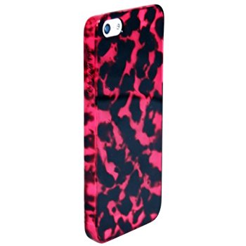 LUVVITT CRYSTAL VIEW Hard Shell Back Hard Case for iPhone 5 / 5S - Pink Tortoise