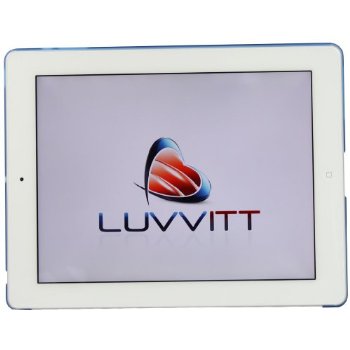 LUVVITT GLAZE Smooth Finish Hard Back Comp.w/Smart Cover for iPad 2/3/4 - Blue