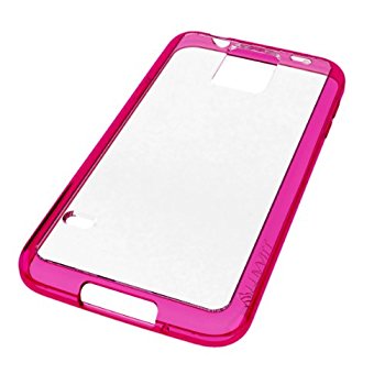 LUVVITT CLEARVIEW Case for Samsung Galaxy S5 | Bumper with Back Cover - Pink
