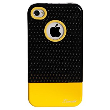 LUVVITT RESPIRA Hard Shell Case for iPhone 4 & 4S - Black/Yellow