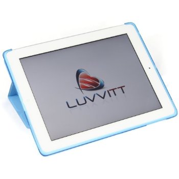 LUVVITT DOLCE Smart Cover Compatible TPU Case (BACK COVER) for iPad 2/3/4 Blue