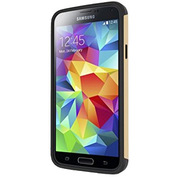 LUVVITT ULTRA ARMOR Galaxy S5 Case | Double Layer Shock Absorbing Case - Gold