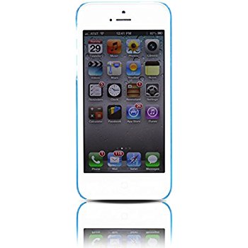 LUVVITT CRYSTAL VIEW Hard Shell Back Hard Case for iPhone 5 / 5S Crystal Clear Blue
