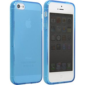 LUVVITT FROST Soft Slim Clear Case / Back Cover for iPhone 5 / 5S - Blue