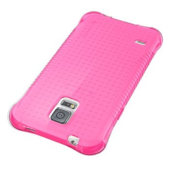 LUVVITT CLEAR GRIP Samsung Galaxy S5 Case | TPU Rubber Back Cover - Pink