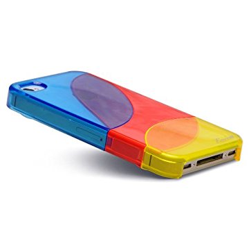 LUVVITT LEAF Case for iPhone 4 & 4S - Blue/Red/Yellow